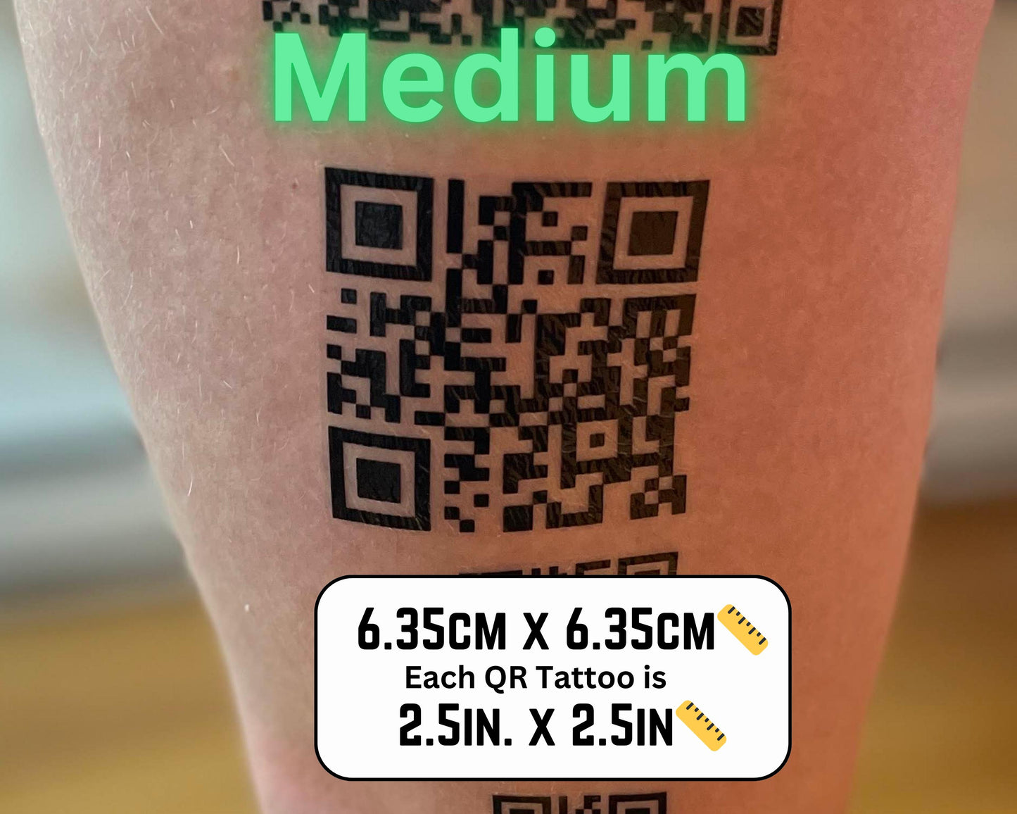 Custom QR Code Temporary Tattoos