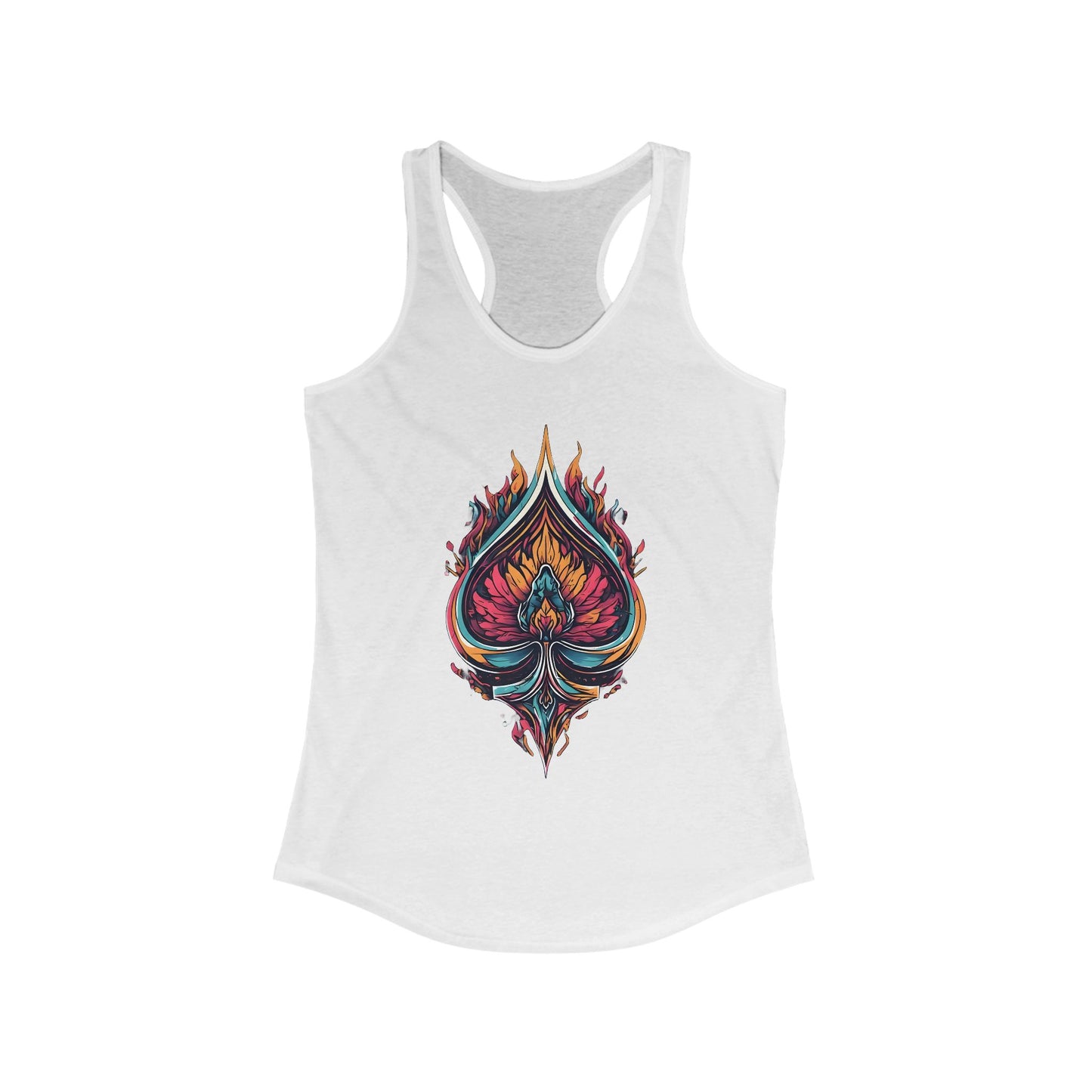 Queen of Spades Flame Tank Top | BDSM Kink Shirt for Women Findom Domme Submissive Apparel QOS Cuckold Lifestyle Gear Fetish Pride