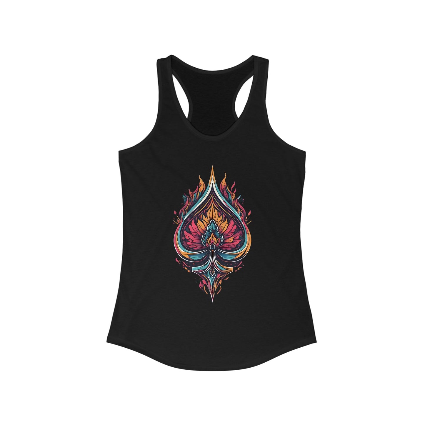 Queen of Spades Flame Tank Top | BDSM Kink Shirt for Women Findom Domme Submissive Apparel QOS Cuckold Lifestyle Gear Fetish Pride