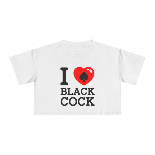I Love Black Cock Crop Top | Qos BBC Queen of spades hotwife cuckold qos clothing cuckold clothing bbc Only Qos Lingerie BBC clothing BNWO