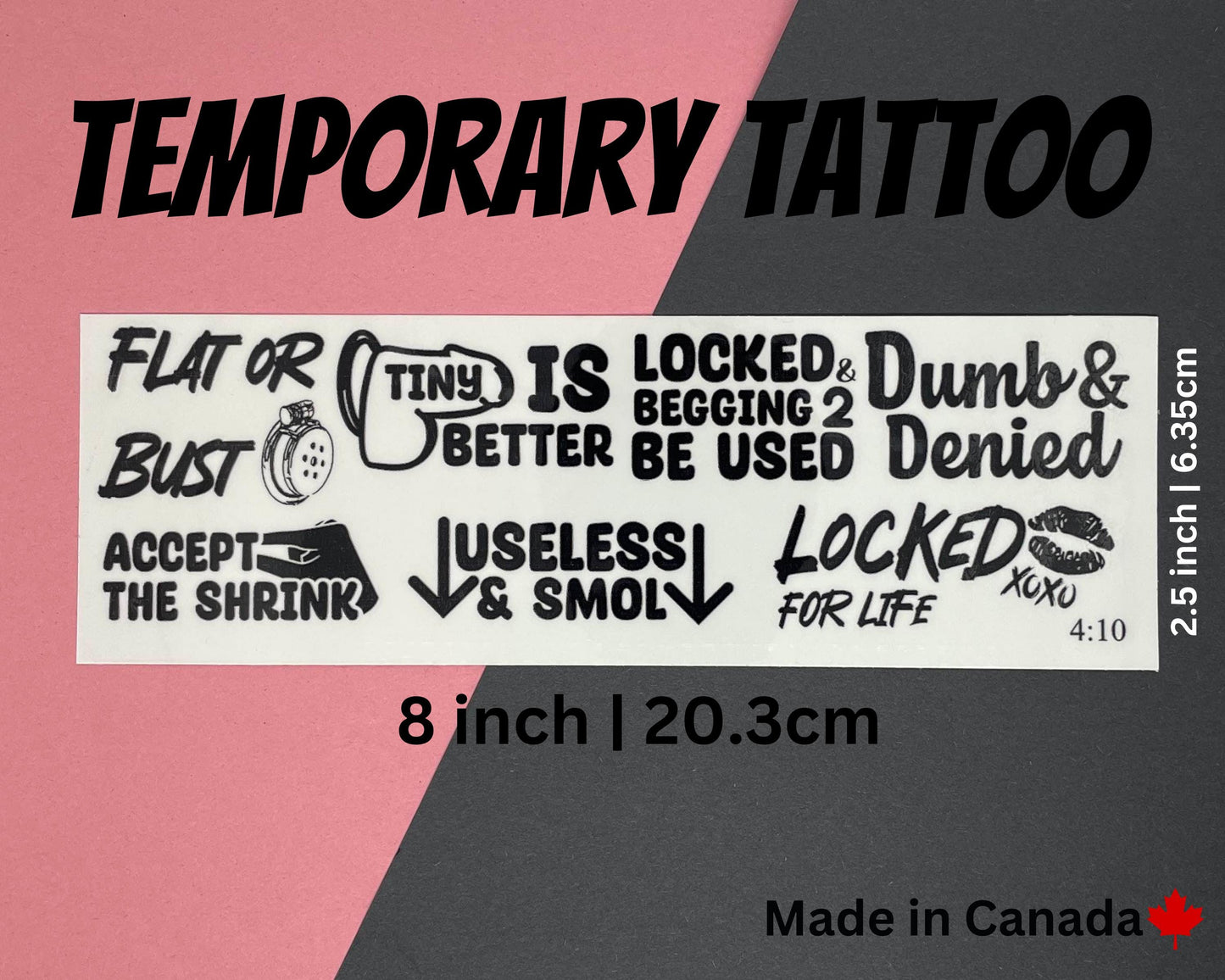 Small Penis Humilation Tattoos | Temp Tattoos SPH temp tattoos Chastity temp Tattoo Sheets, small penis, tiny dick, small cock, Sexy Tattoo Kinkabl