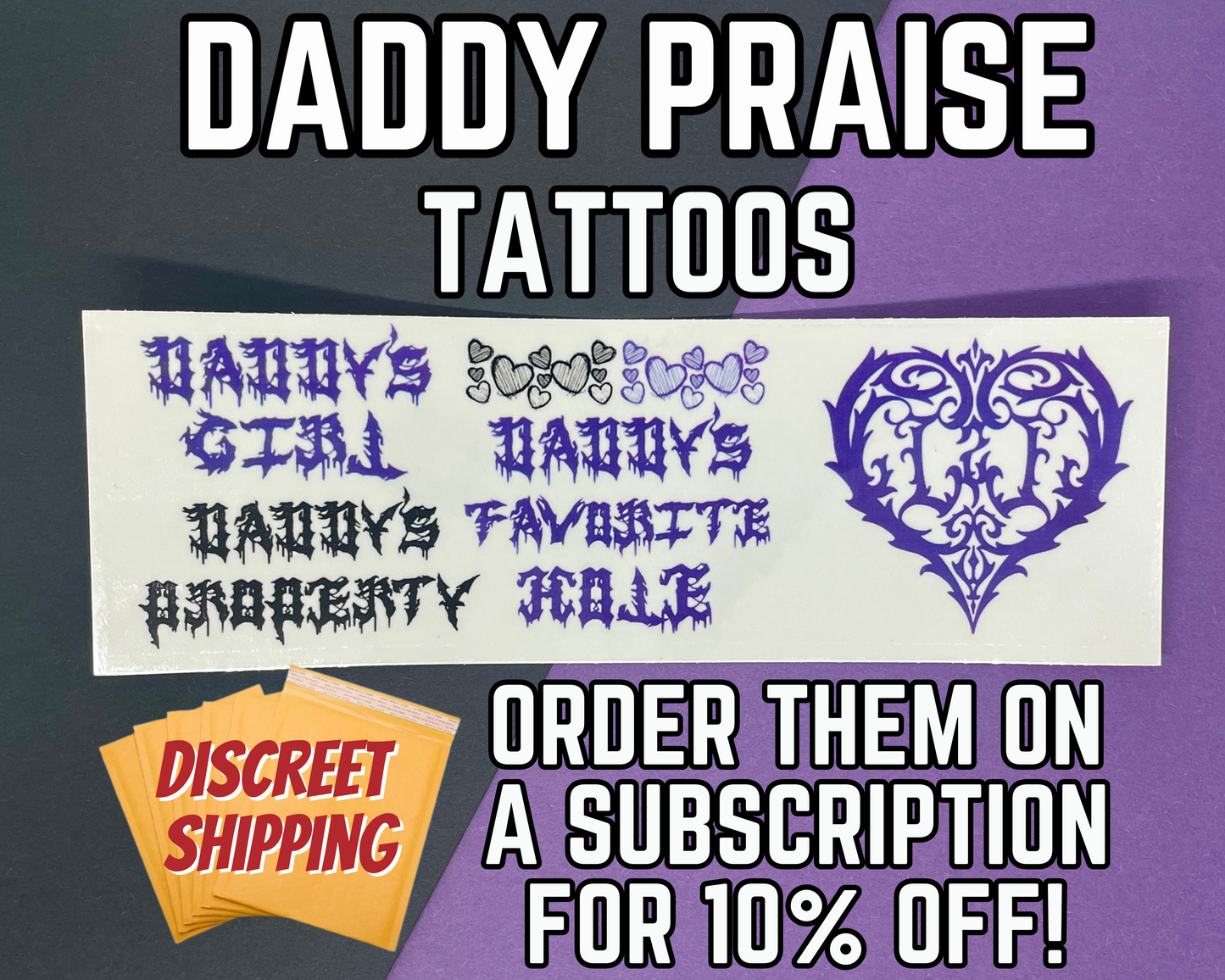 Daddy's Praise Pack | Temp Tattoo Sheet