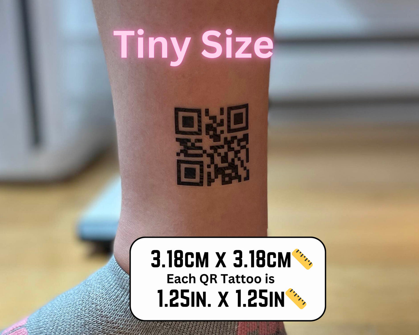 Custom QR Code Temporary Tattoos