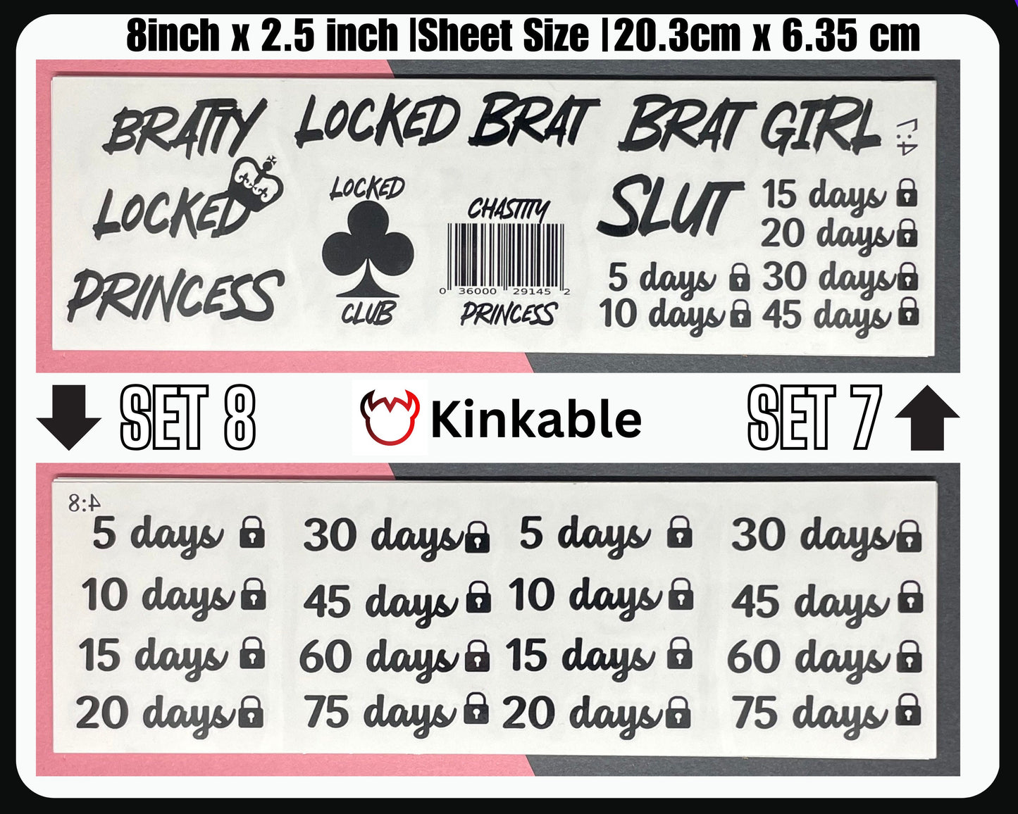 Chastity & Sissy Temporary Tattoos | Series 4