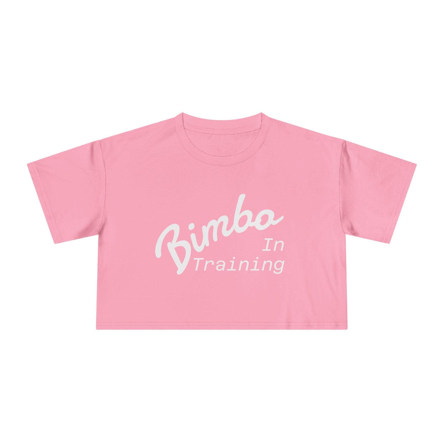 Bimbo In Training Crop Top | Kawaii Bimbocore Shirt, Sissy Kink Tee, Feminine Aesthetic T-Shirt, Cute Bimbo Gift, Kinkwear Pink Crop