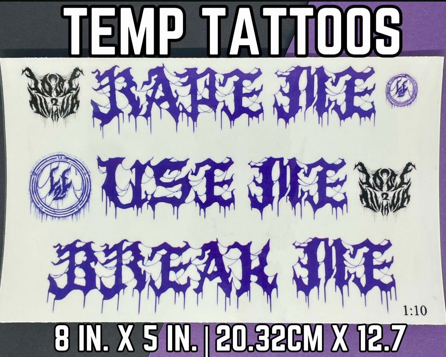 Saw Off | Temp Tattoo Sheet