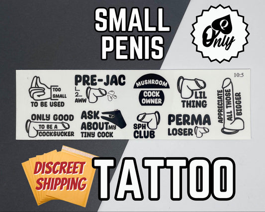 SPH Tattoo Sheet | Pre jac tattoos, SPH club tattoos, perma loser tattoos, little thing tattoos, Qos, Small Penis Humiliation