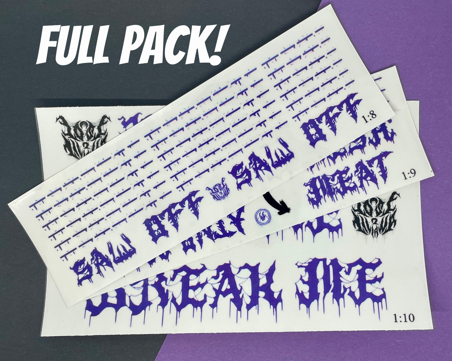 Saw Off | Temp Tattoo Sheet