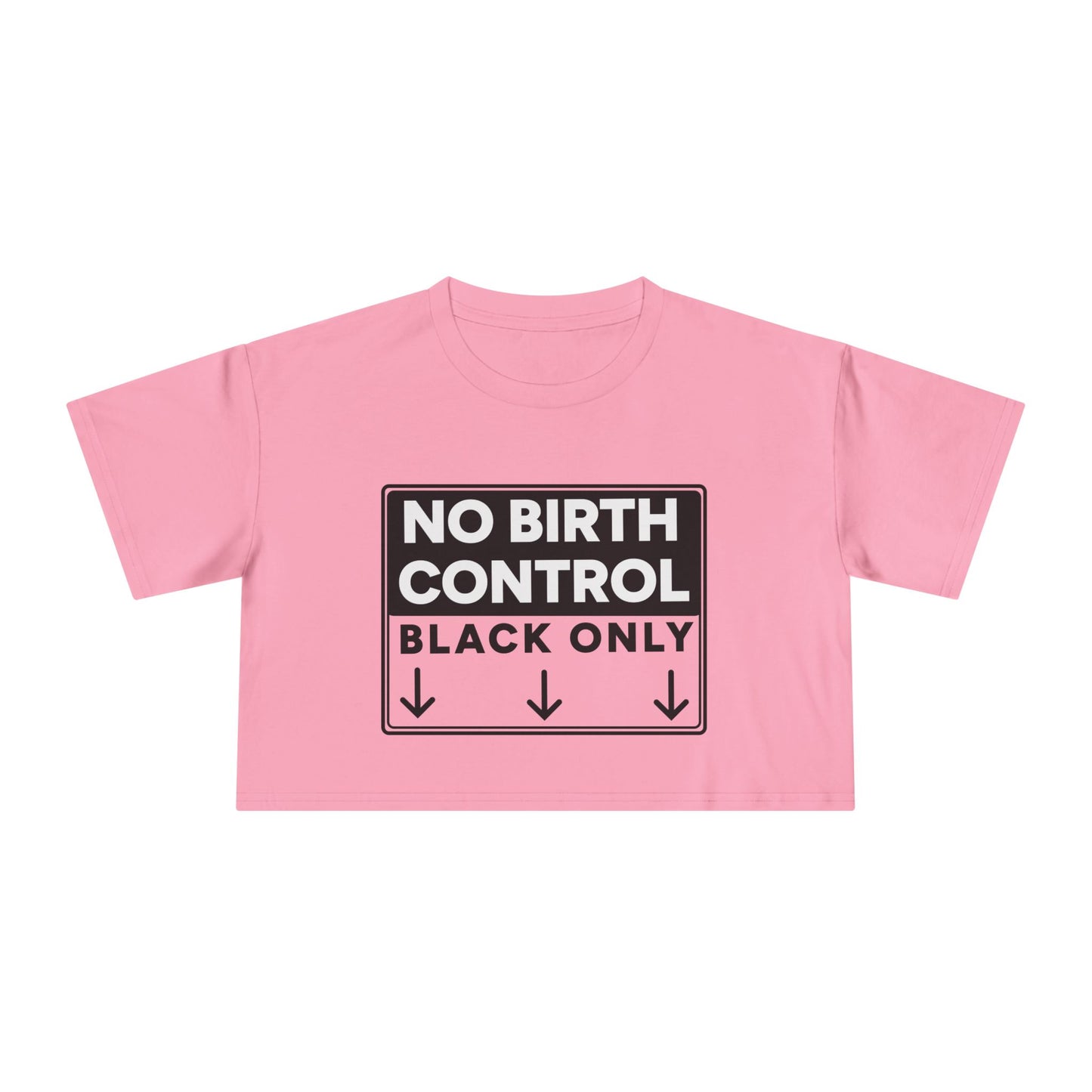No Birth Control Black Only Crop Tee | Queen of Spades Black QOS Thong Hotwife Clothing Set