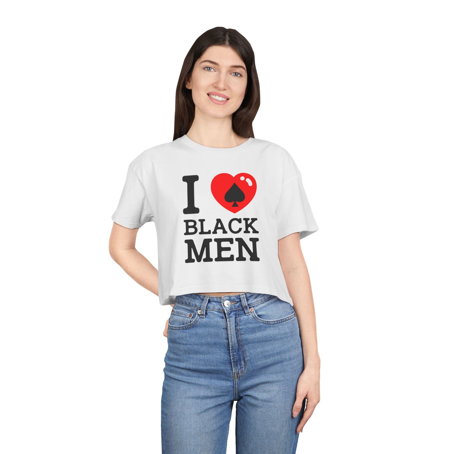 I Love Black Men Crop Top | Qos BBC Queen of spades hotwife cuckold qos clothing cuckold clothing bbc Only Qos Lingerie BBC clothing BNWO
