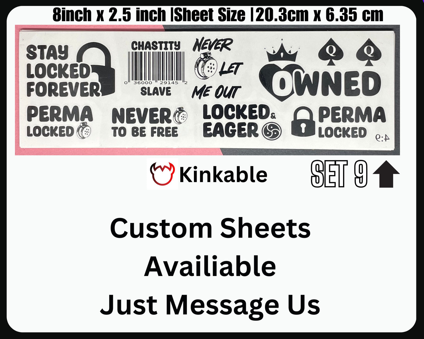 Chastity & Sissy Temporary Tattoos | Series 4