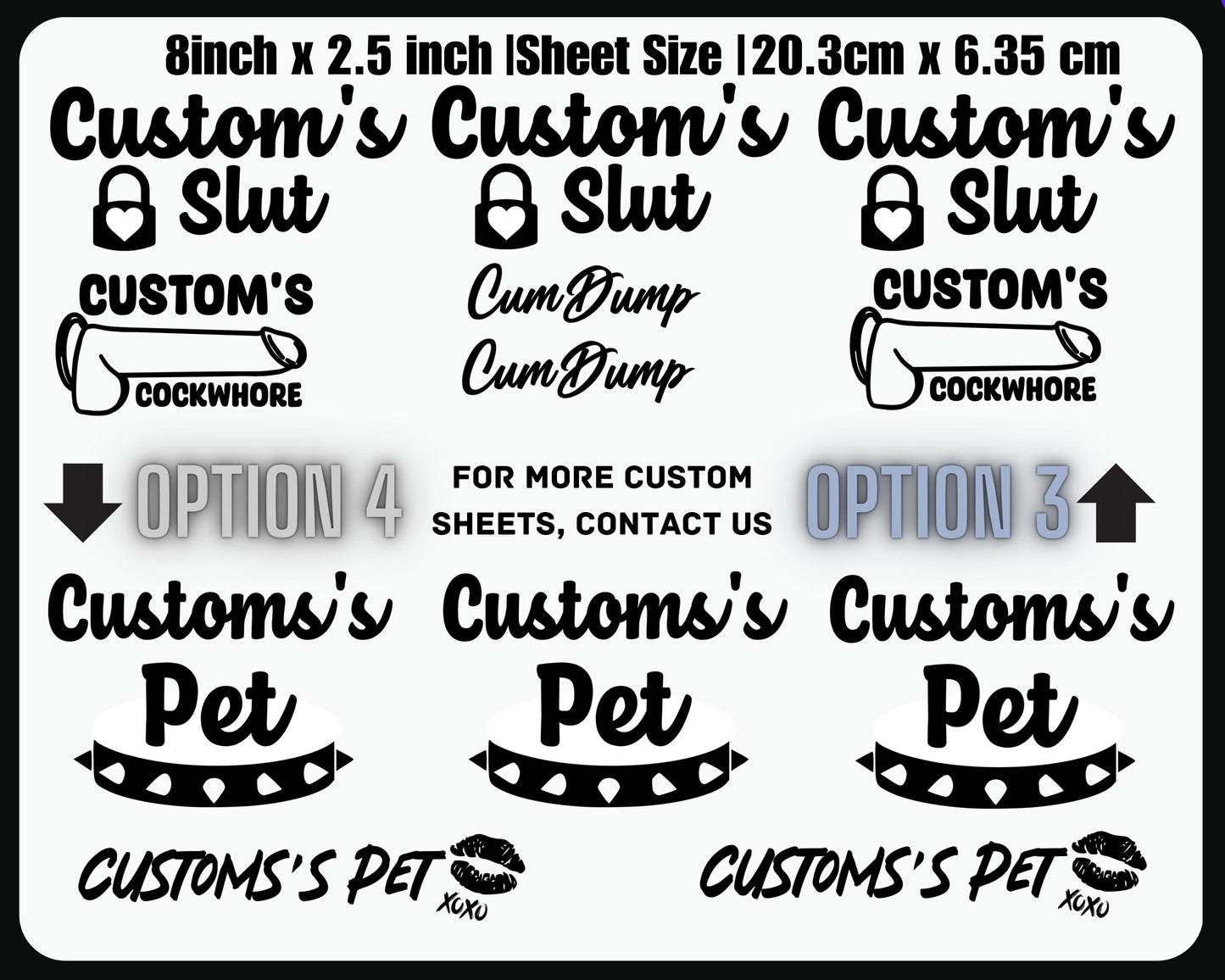 Personalised Adult Temporary tattoos | Series 7