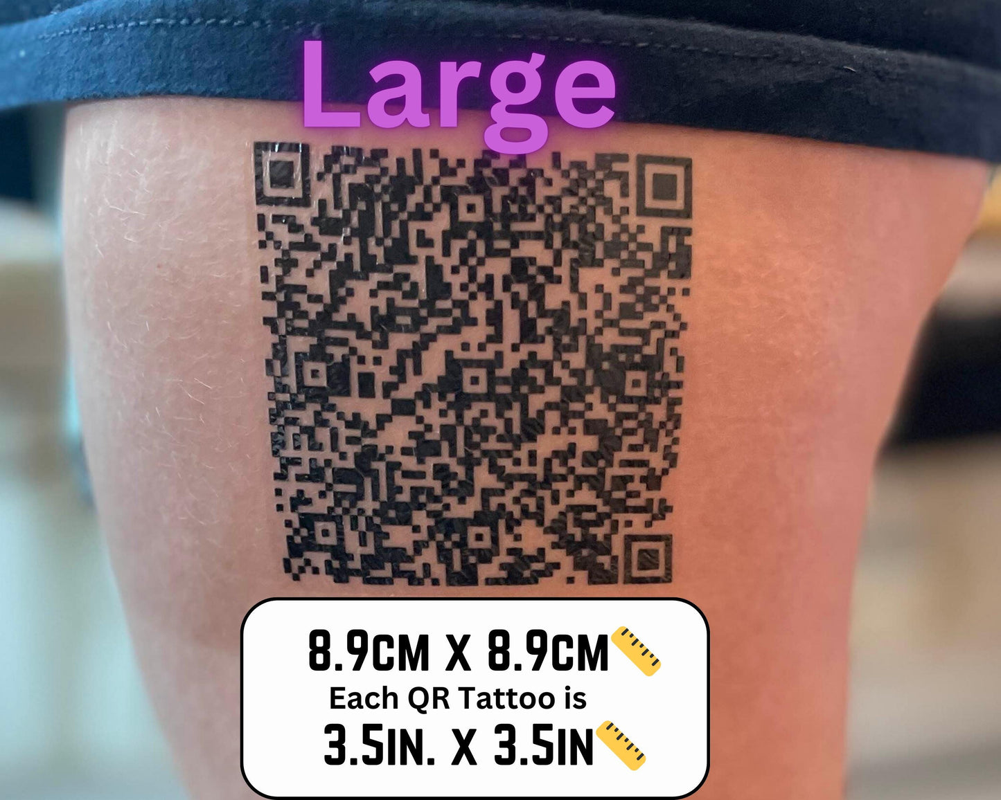 Custom QR Code Temporary Tattoos