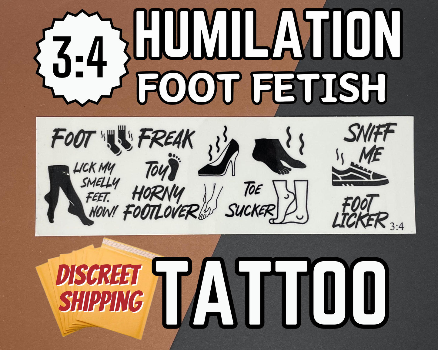 Foot Fetish Temporary Tattoo Set | 3:4
