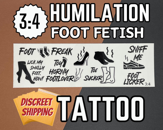 Foot Fetish Temporary Tattoo Set | 3:4