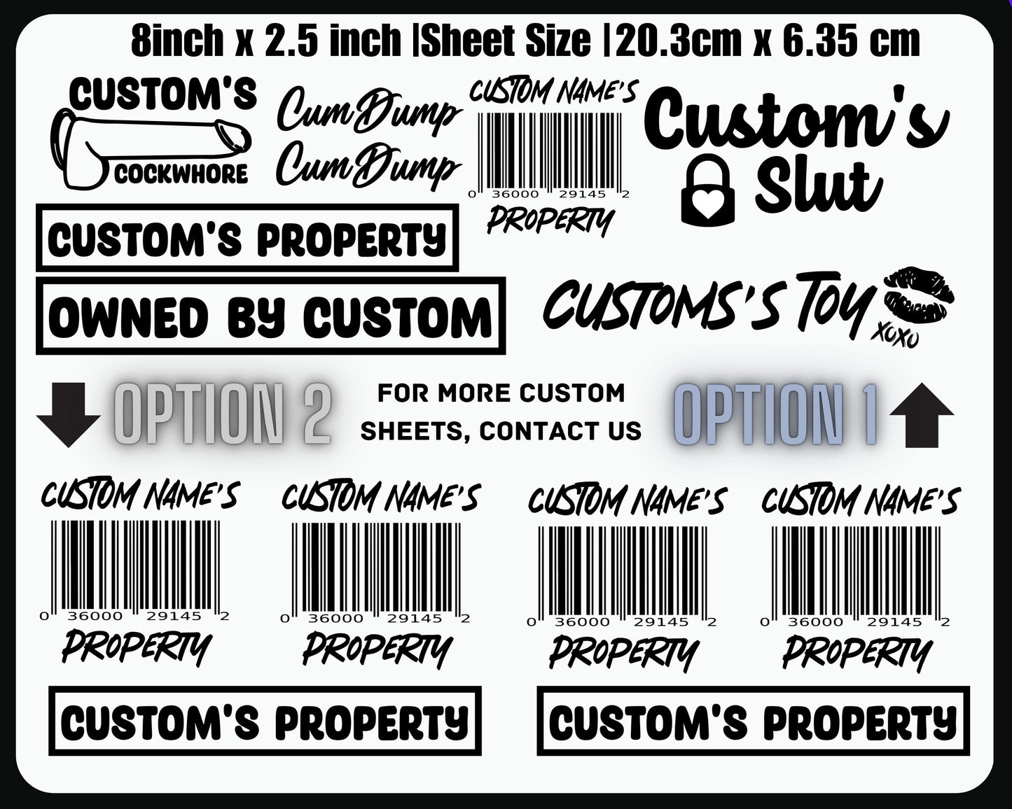 Personalised Adult Temporary tattoos | Series 7