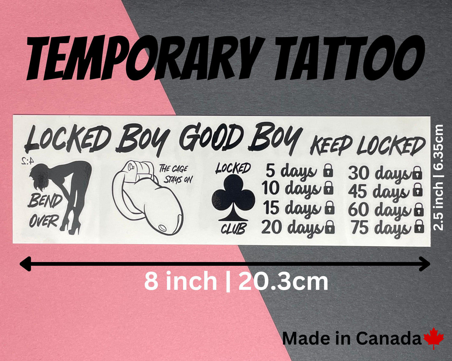 Good Boy Chasity Tattoos | Chastity cage Kit Chastity strap Good Boy temporary Tattoos cock cage temp tattoos permanent chastity Temporary Tattoos