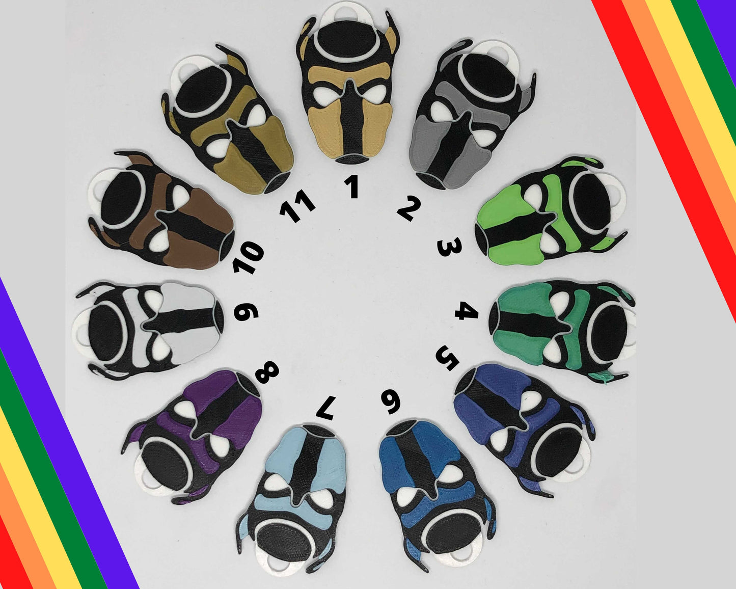 Petplay Pup Mask Tags keychains