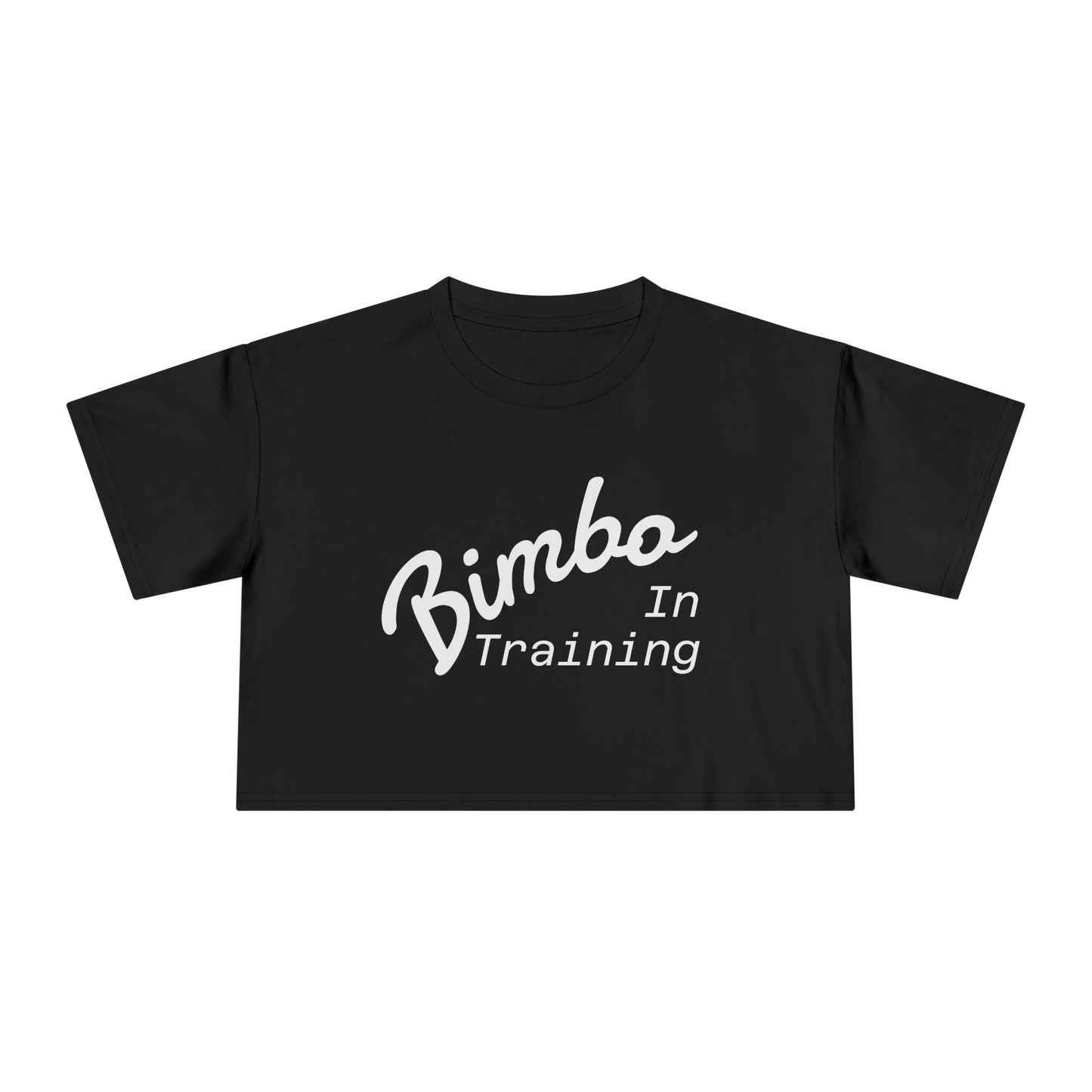 Bimbo In Training Crop Top | Kawaii Bimbocore Shirt, Sissy Kink Tee, Feminine Aesthetic T-Shirt, Cute Bimbo Gift, Kinkwear Pink Crop