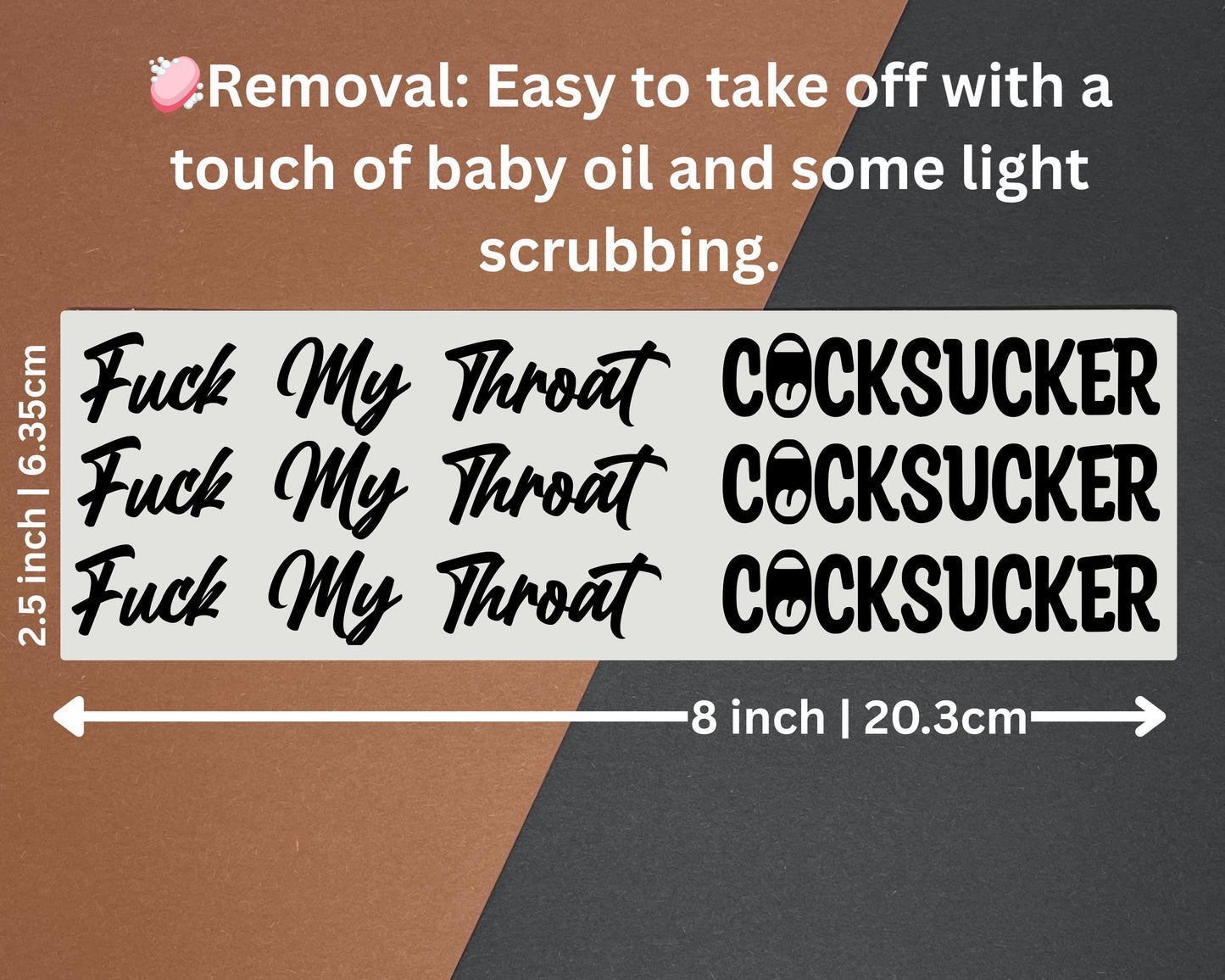 Blowjob Temporary Tattoos | Cocksucker Tattoos fuck my throat tattoos humiliating tattoos slut tattoos cumslut tattoos cuck Gift for Her/Him