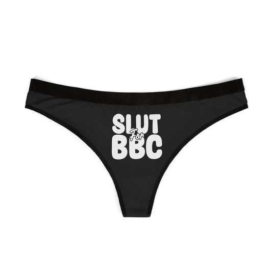 Slut For BBC Thong | Adult Thong Panties, Erotic Lingerie Underwear, Hotwife Gift, Naughty Panty for Her, Interracial Cuckold,