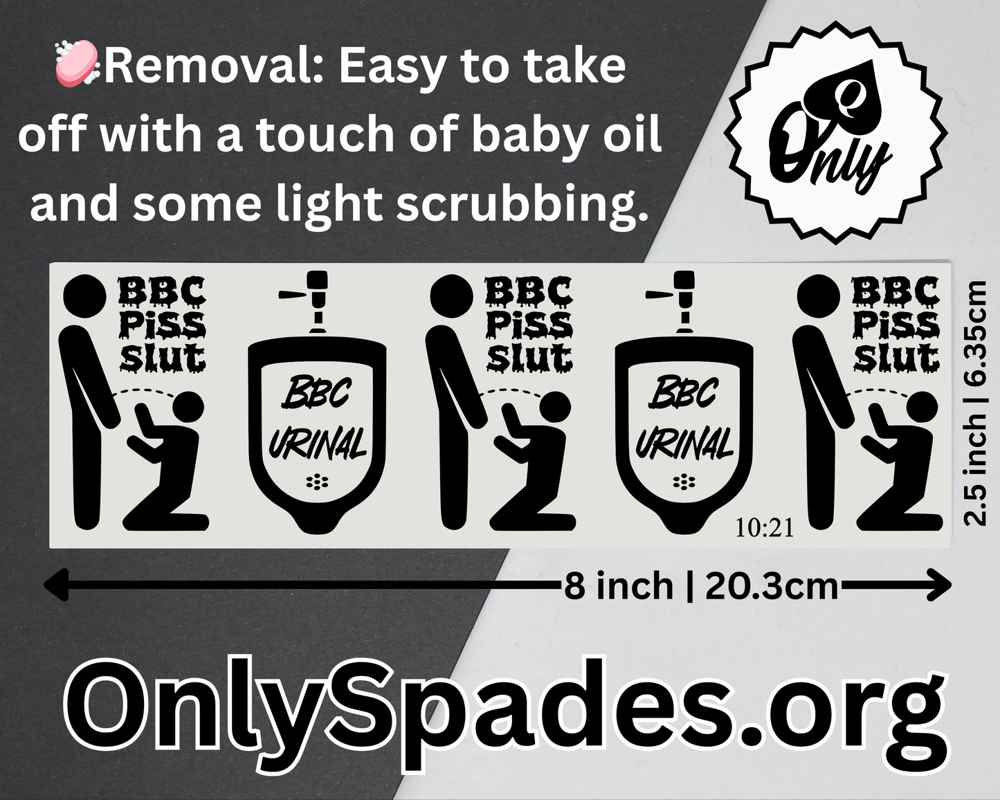 BBC Piss Slut Temporary Tattoos | Kink Tattoo Sheet | Fetish Urinal Play Body Art | Adult Roleplay Accessories | Discreet Shipping