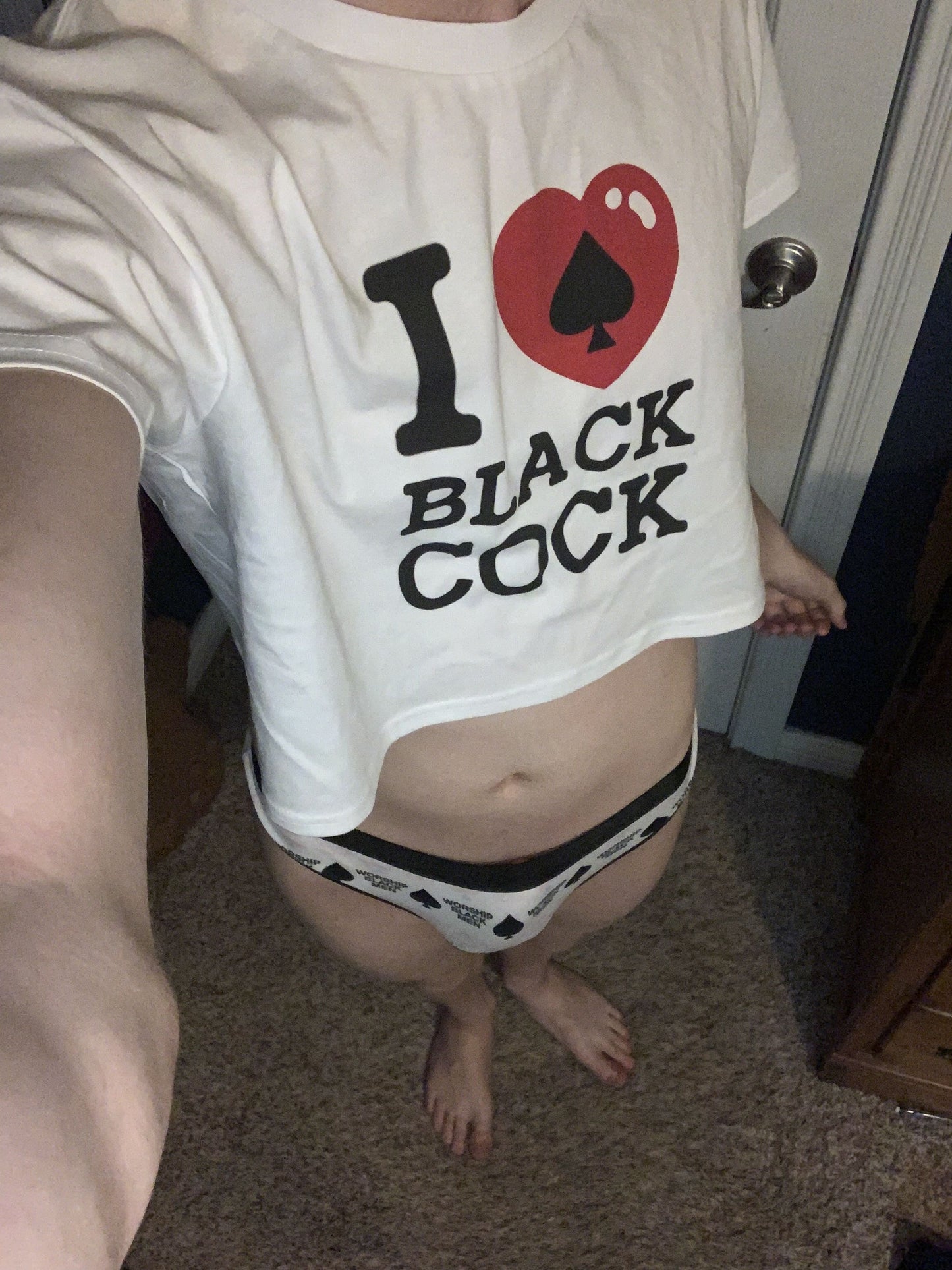 I Love Black Cock Crop Top | Qos BBC Queen of spades hotwife cuckold qos clothing cuckold clothing bbc Only Qos Lingerie BBC clothing BNWO