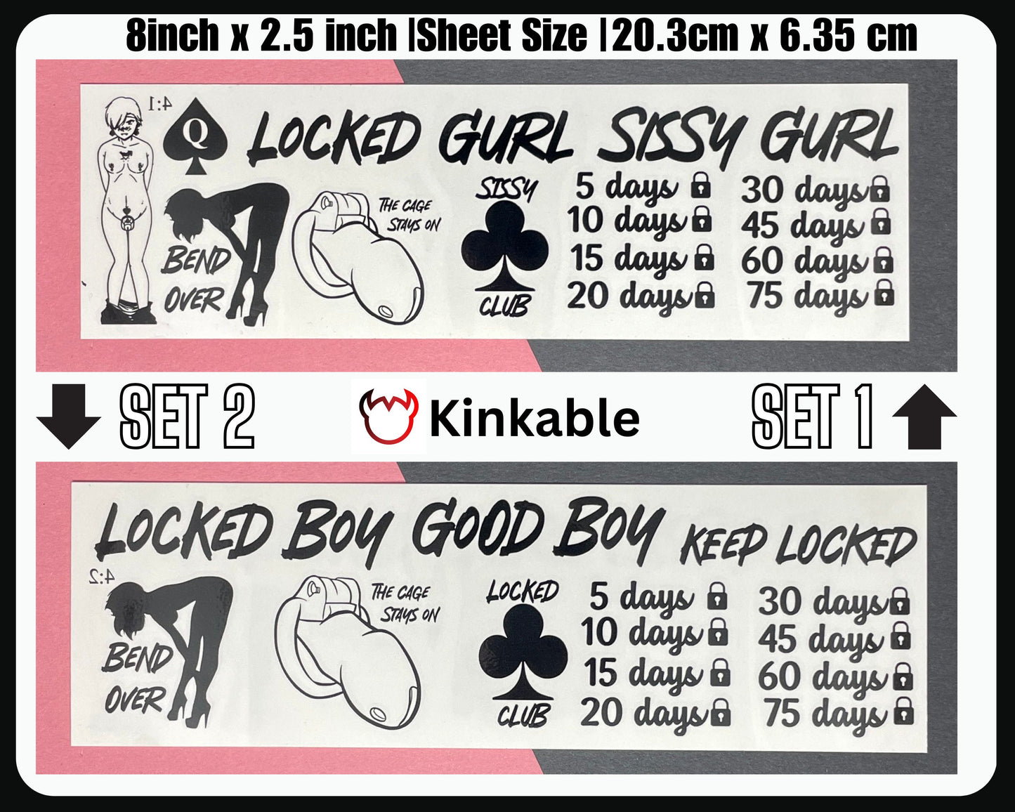 Chastity & Sissy Temporary Tattoos | Series 4