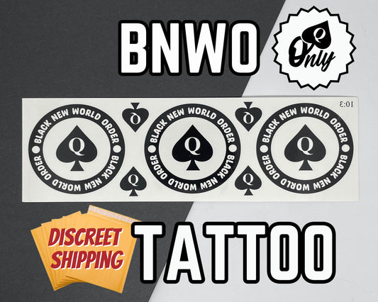 BNWO Temporary Tattoo Sheet | Chastity and Sissy Tattoos Bdsm tattoos Locked Boy Locked Sexy Temporary Tattoos BNWO Tattoo