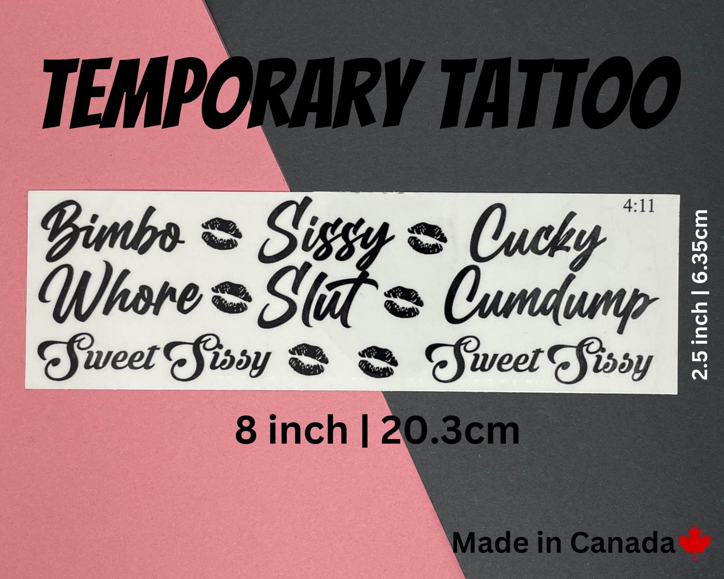 Sissy Temp Tattoos | Bimbo Whore Temp Tattoos, Cumdump Tattoos, bdsm chastity cage sissy gurl Humiliation BDSM body art Chastity Kinkabl