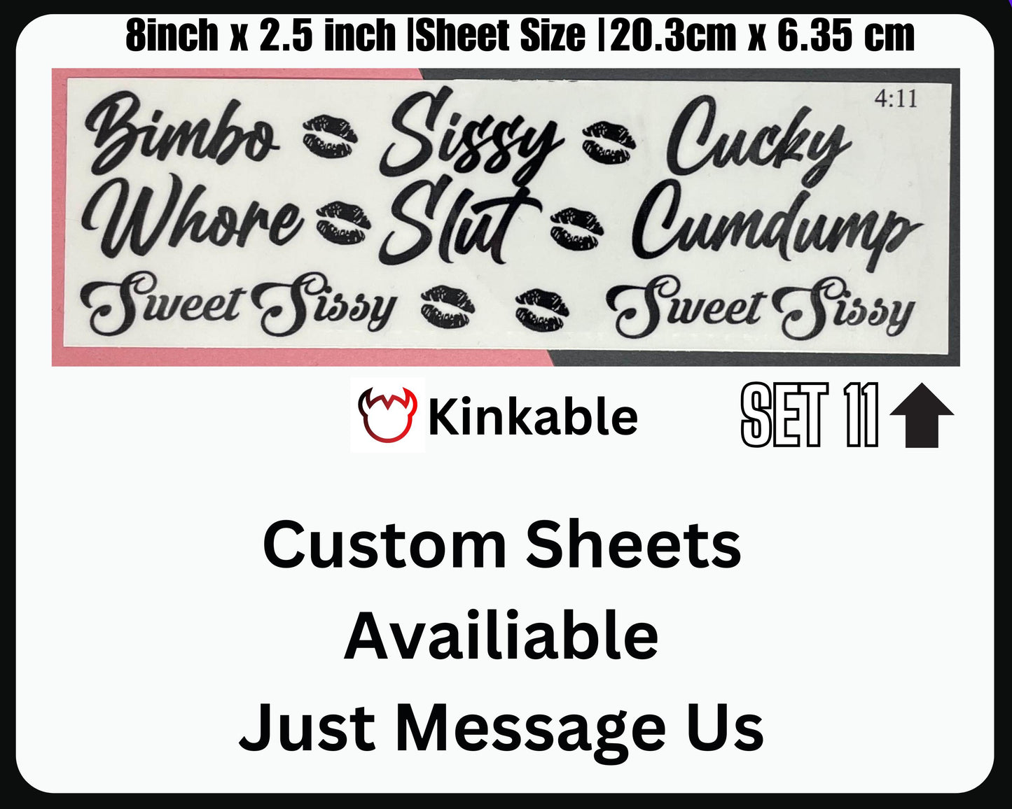 Chastity and Sissy Temporary Tattoos | bdsm chastity cage sissy gurl Humiliation BDSM Design body art Chastity Tattoos Sissy Tattoo