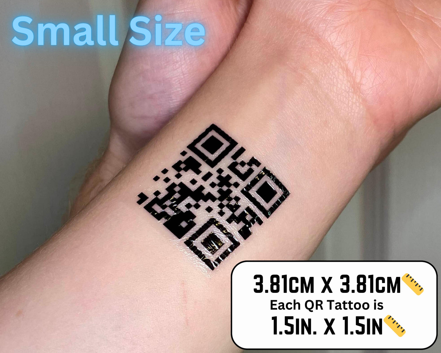 Custom QR Code Temporary Tattoos