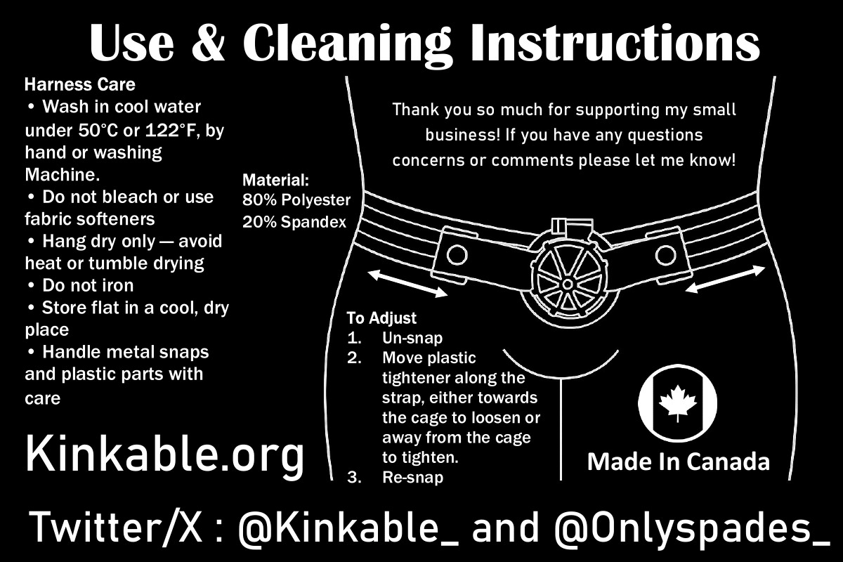 Trans Adjustable Chastity Harness | Adjustable harness Belt in Trans Pride Colors