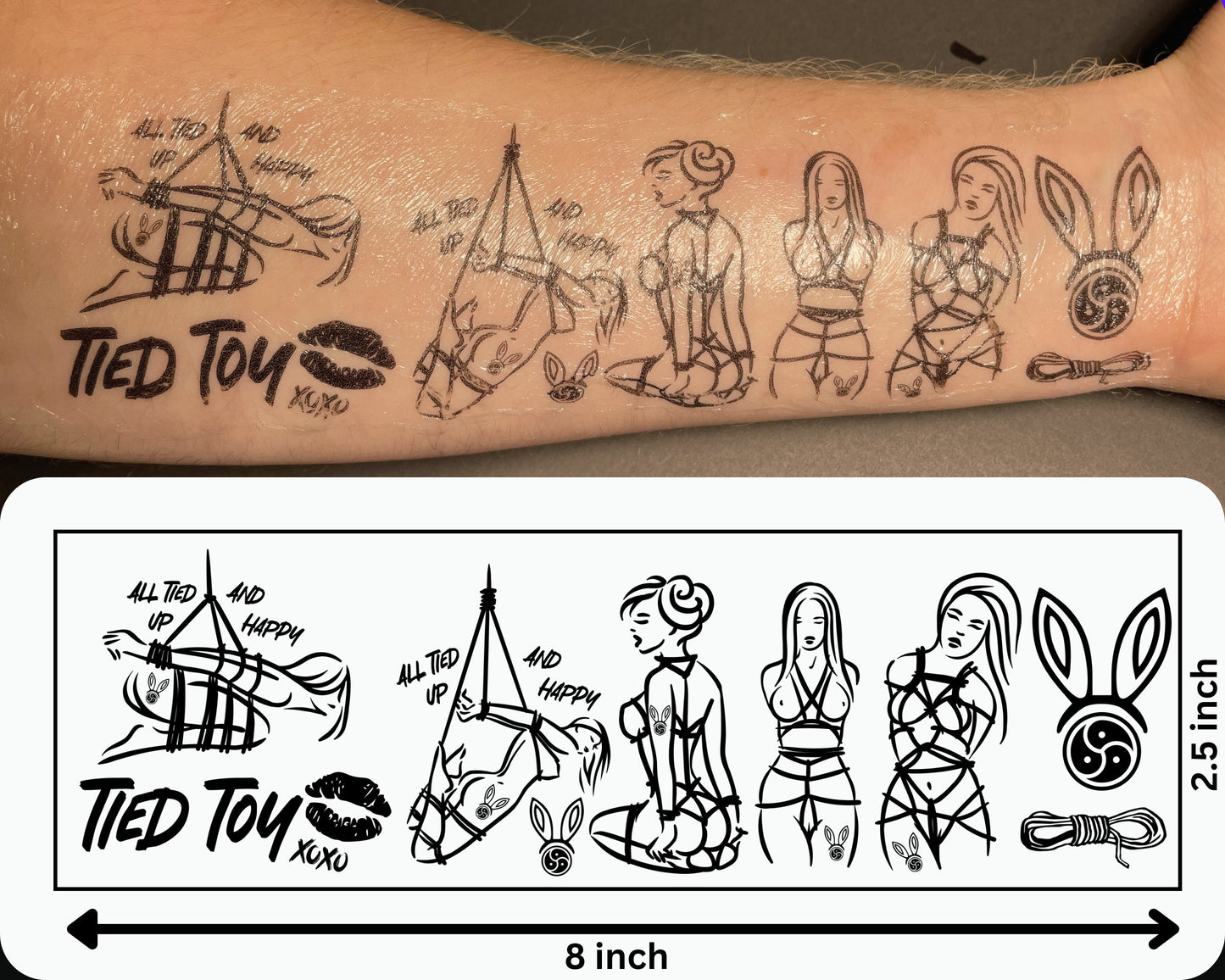Rope Bunny Temporary Tattoos | 9:1