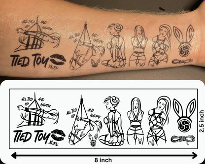 Rope Bunny Temporary Tattoos | 9:1