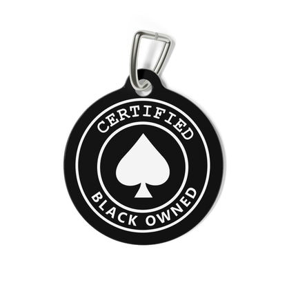 Certified Black Owned Spade Pet Tag | BDSM Collar Charm | Kinky Pet Play Sub Tag | Domme & Submissive Gear | Findom | Black Kink Accessory