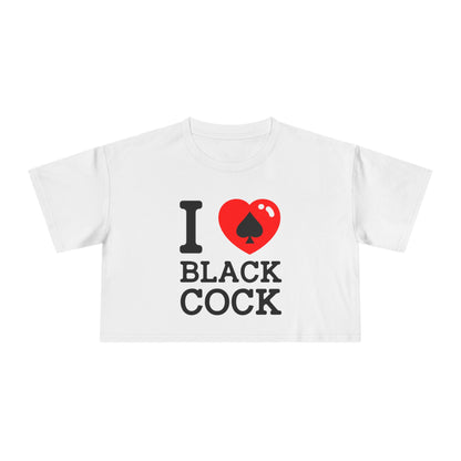 I Love Black Cock Crop Top | Qos BBC Queen of spades hotwife cuckold qos clothing cuckold clothing bbc Only Qos Lingerie BBC clothing BNWO