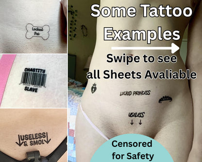 Small Penis Humilation Tattoos | Temp Tattoos SPH temp tattoos Chastity temp Tattoo Sheets,  small penis, tiny dick, small cock, Sexy Tattoo Kinkabl