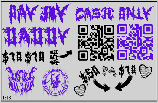 YOUR PAYMENT METHODS | Temp Tattoo Sheet