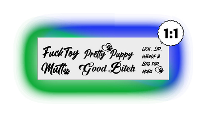 Pup Play Temporary Tattoos 8 Set Options