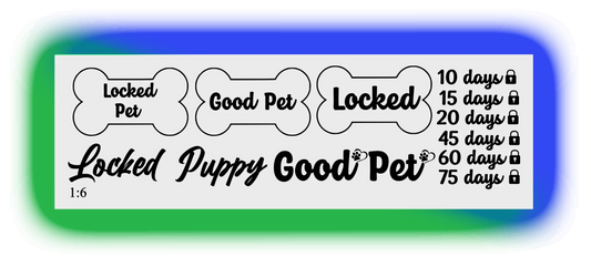 Chastity Pup Play Tattoos | – Puppy Play Pet Play Tattoo Set for Submissive BDSM Roleplay, Good Boy/Girl Praise Decals