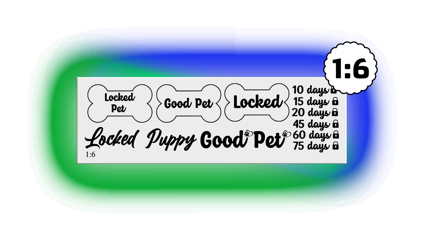 Pup Play Temporary Tattoos 8 Set Options