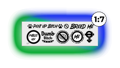 Pup Play Temporary Tattoos 8 Set Options