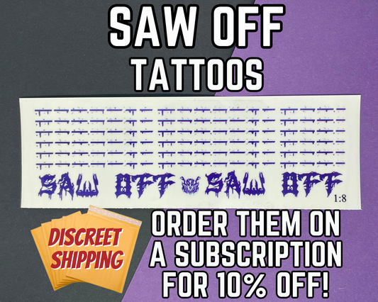 Saw Off | Temp Tattoo Sheet