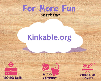 Pup Play Action Temporary Tattoos | Kinky Submissive Pet Play Tattoo Set for BDSM Roleplay, Touch/Bite/Lick/Spank Here Decals Discreet