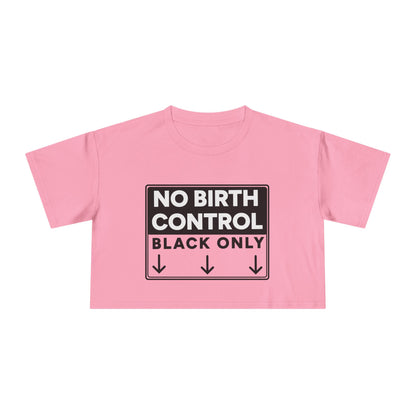 No Birth Control Black Only Crop Tee | Queen of Spades Black QOS Thong Hotwife Clothing Set