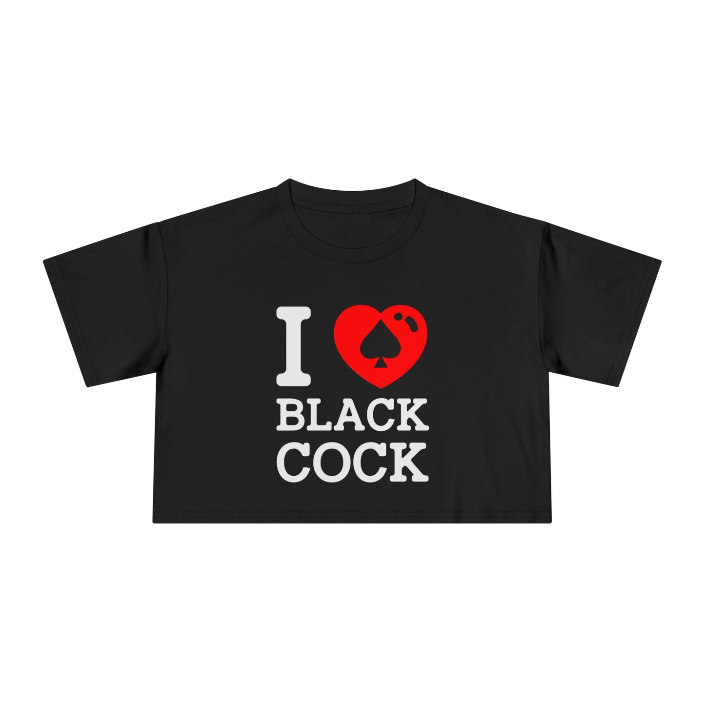 I Love Black Cock Crop Top | Qos BBC Queen of spades hotwife cuckold qos clothing cuckold clothing bbc Only Qos Lingerie BBC clothing BNWO