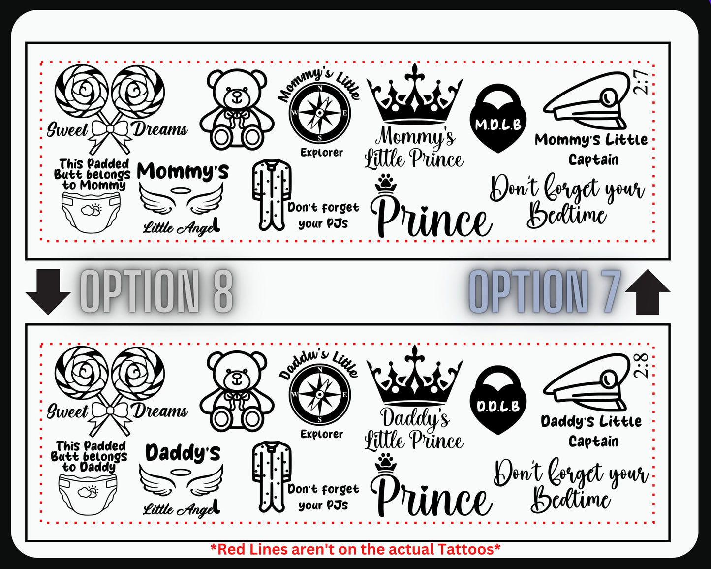 Little Space Temp Tattoos | Series 1
