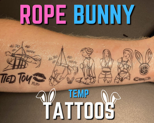 Rope Bunny Temporary Tattoos | 9:1