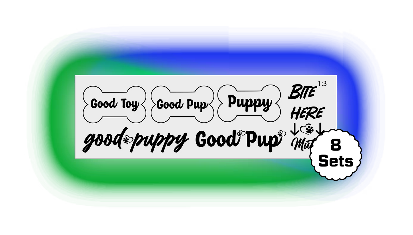 Pup Play Temporary Tattoos 8 Set Options